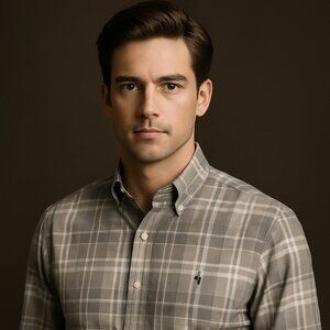 Polo Ralph Lauren Gray Plaid Button-Down Shirt - Size Small (Classic Fit)